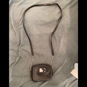 Black Leather Michael Kors Hamilton Small Crossbody Bag
